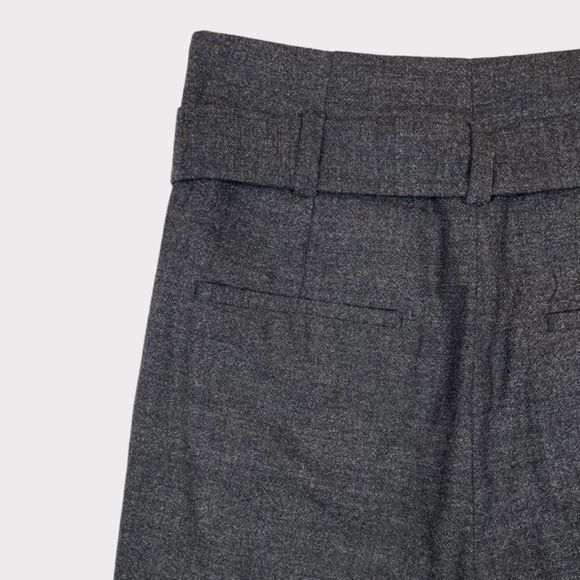 IRO Belted Gray Wool Trousers Pleated Straight Leg Pants Women's Size 36 (US 4) - Picture 8 of 13
